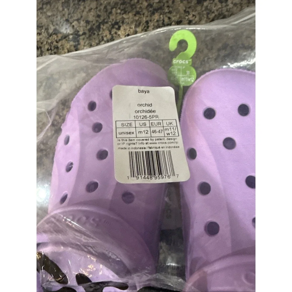 Crocs‎ Adult Baya Clogs Men 12 / Women 14 Orchid Color
